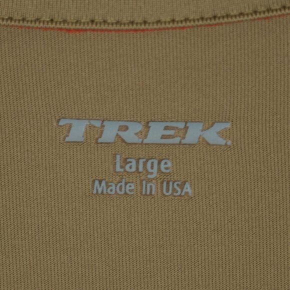 Trek Cycling Men's Large Brown Orange Poly Blend Full Zip Knit Casual Jacket - Picture 6 of 7